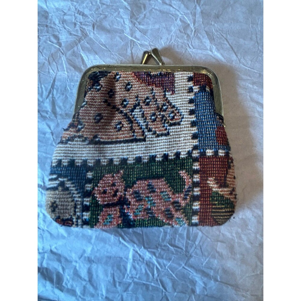Tapestry Coin Purse with Animal Patterns